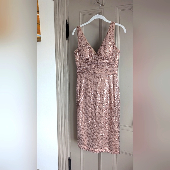 Sequin Sleeveless Dress in Rose Gold - Picture 7 of 9